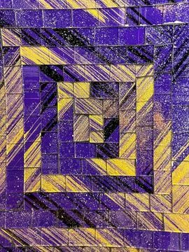 Geometric pattern with glass tiles Stock Photos