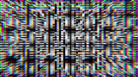 Geometric Pattern Glitch Structure Grid Technology Cyberspace Stock Footage 311343047