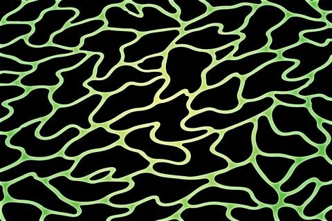 Geometric Pattern Glowing Black And Green Background Illustrazione stock