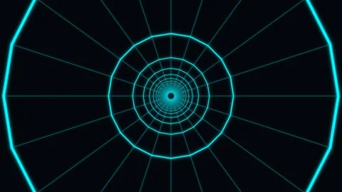 Geometric pattern with glowing lines on dark background Stock Footage 337067473
