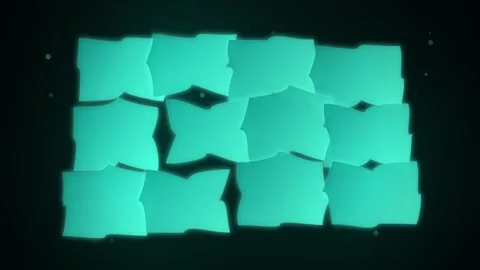 Geometric pattern of glowing teal hexagons on black background Stock Footage 346006585