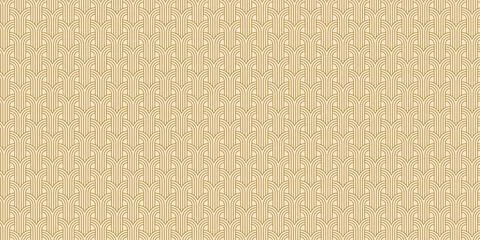 Geometric pattern with gold circle waves lines overlapping Stock Illustration