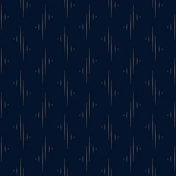 Geometric pattern. Gold on dark blue background Stock Illustration