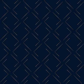 Geometric pattern. Gold on dark blue background Illustrazione stock