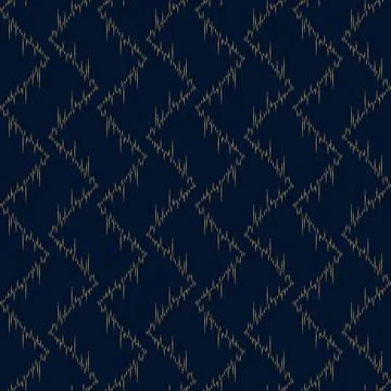 Geometric pattern. Gold on dark blue background Stock Illustration
