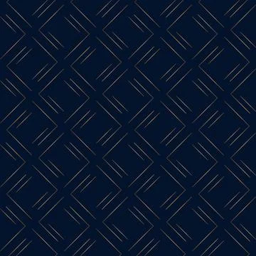 Geometric pattern. Gold on dark blue background Illustrazione stock
