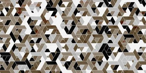 Geometric pattern golden background with marble texture Stock Illustration