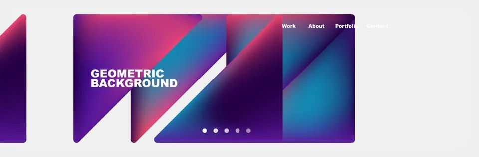 Geometric pattern with a gradient of violet and electric blue Stock Illustration