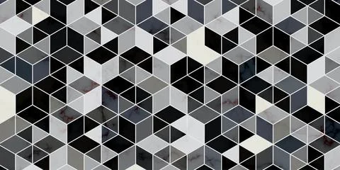 Geometric pattern gray background with marble texture Stock Illustration