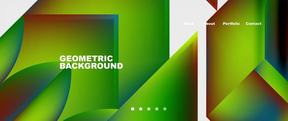 Geometric pattern with green and red lines on white background in Font Triangle Stock Illustration
