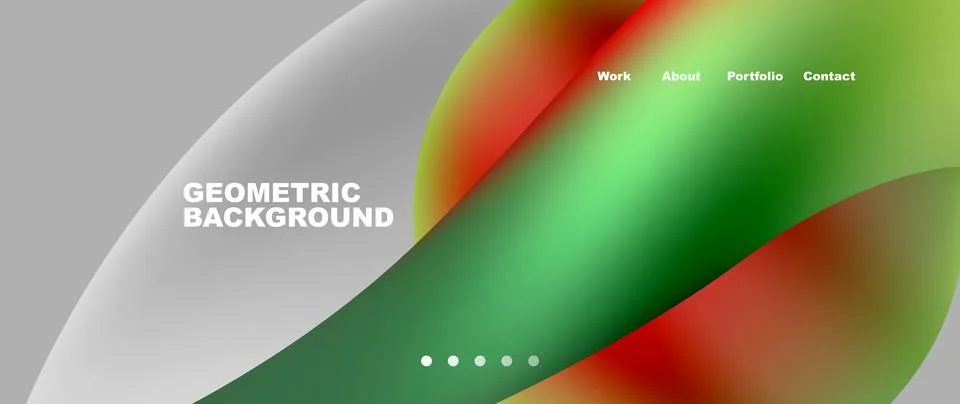Geometric pattern with green and red waves on gray background 스톡 일러스트