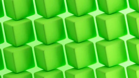 Geometric pattern on green background,abstract high relief,3d rendering Stock Illustration
