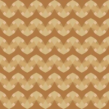 Geometric pattern with green beige and brown decorations Stock Illustration