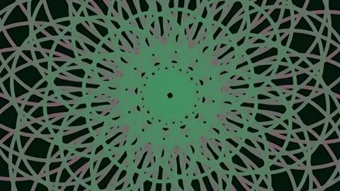 Geometric Pattern with Green Circles, Modern Art Background Stock Footage 341851459