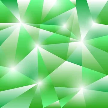 Geometric pattern with green triangles background Stock Illustration