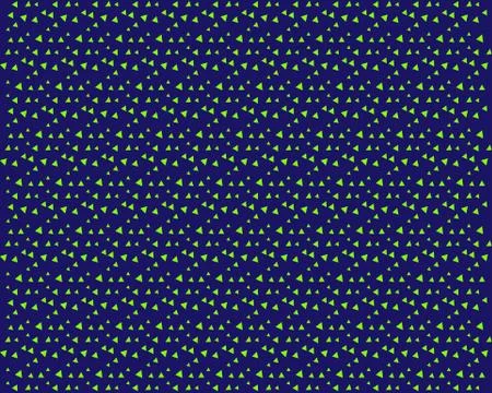 Geometric pattern green triangles randomly arranged on a blue background Stockillustratie