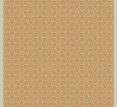 Geometric Pattern Greenleaves (Soft Green, Beige) Stock Illustration