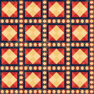 Geometric pattern with grunge effect Stock Illustration