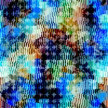 Geometric pattern with grunge effect. Illustrazione stock