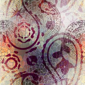 Geometric pattern with grunge effect. イラスト素材