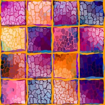 Geometric pattern with grunge effect. Illustrazione stock