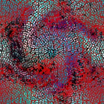 Geometric pattern with grunge effect. Stock Illustration