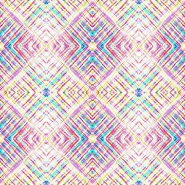 Geometric pattern. Hand drawing watercolor. Intersection strips Stock Illustration