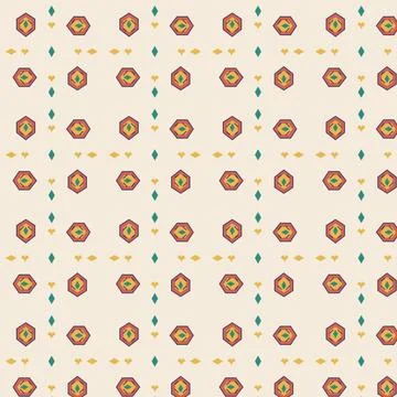 Geometric pattern with hexagons and diamond shapes on light background Stock Illustration