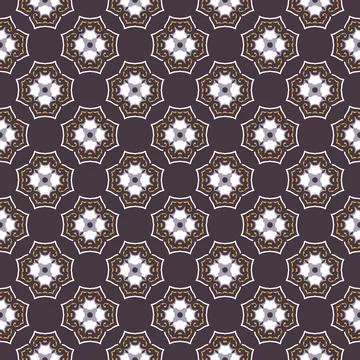 Geometric Pattern with Hexagons and Diamonds 스톡 일러스트
