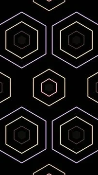 Geometric pattern with hexagons and lines in dark colors Stock Illustration
