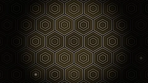 Geometric pattern with hexagons on a dark background Stock Footage 338298115