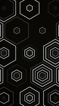 Geometric pattern with hexagons on a dark background Stock Illustration