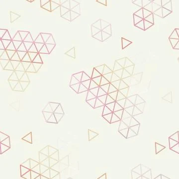 Geometric pattern of hexagons triangles Stock Illustration