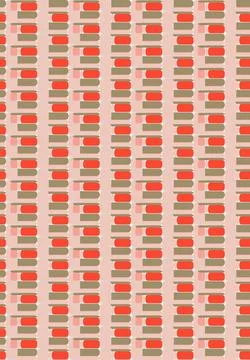 A geometric pattern of horizontally arranged rounded rectangles. 스톡 일러스트