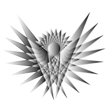 Geometric pattern icon star astrology pentagram symbol Stock Illustration