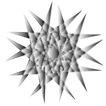 Geometric pattern icon star astrology pentagram symbol Stock Illustration