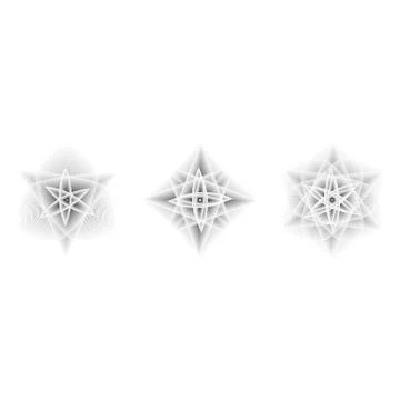 Geometric pattern icon star astrology pentagram symbol Stock Illustration