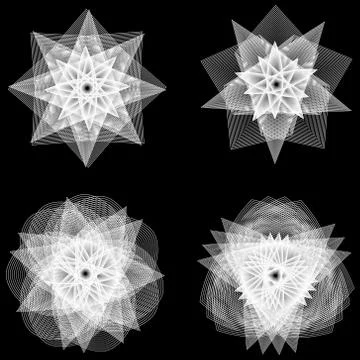 Geometric pattern icon star astrology pentagram symbol Stock Illustration