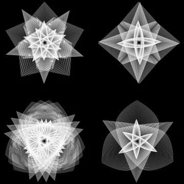 Geometric pattern icon star astrology pentagram symbol Stock Illustration