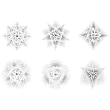 Geometric pattern icon star astrology pentagram symbol Stock Illustration