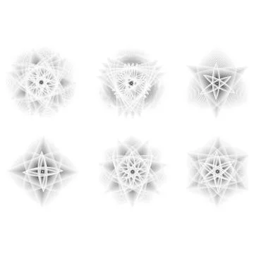 Geometric pattern icon star astrology pentagram symbol Stock Illustration