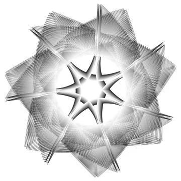 Geometric pattern icon star astrology pentagram symbol Stock Illustration