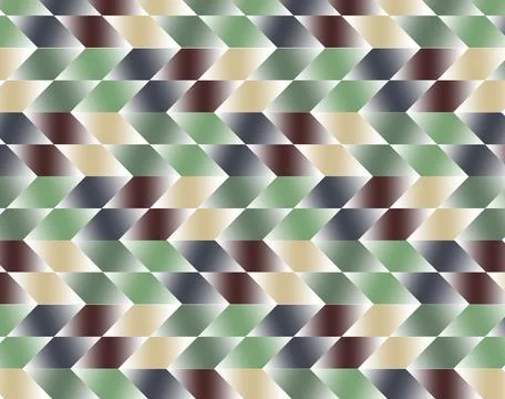 Geometric pattern illustration for decoration in gradient brown, green and gr Ilustração Stock
