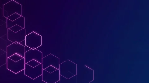 A geometric pattern of interconnected pink hexagonal outlines layered on th.. Stock Footage 346655769
