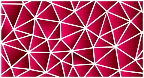 Geometric pattern of interconnected triangles in magenta and white with low.. 스톡 일러스트