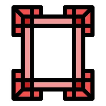 Geometric pattern with interlocking red lines Stock Illustration