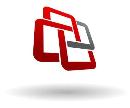 Geometric pattern of interlocking squares Stock Illustration