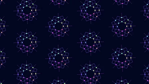 Geometric pattern of intersecting colored lines Stock Footage 300744528