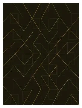 Geometric pattern of intersecting gold lines forming squares on dark backgr.. Stock Illustration