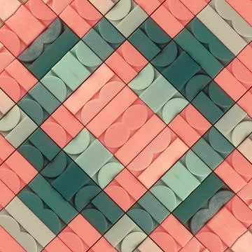 A geometric pattern of intertwined shape. 3d rendering digital illustration イラスト素材